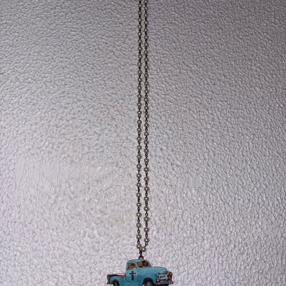 Vintage Blue Truck Wall Hanging Decor